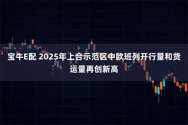 宝牛E配 2025年上合示范区中欧班列开行量和货运量再创新高