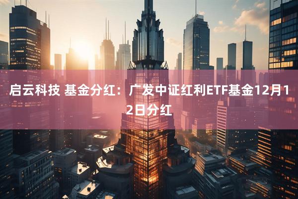 启云科技 基金分红：广发中证红利ETF基金12月12日分红