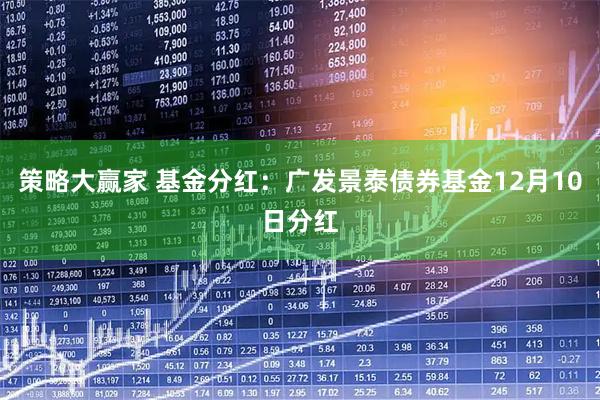 策略大赢家 基金分红：广发景泰债券基金12月10日分红
